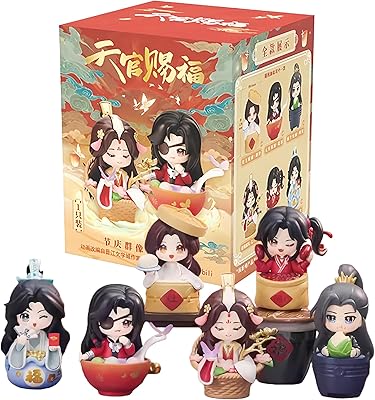 Heavens Official Blessing Anime Blind Box,3.9inHua Cheng Xie Lian Chibi Figure for Fans Desk Decor Gifts