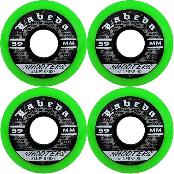 Labeda Wheels Inline Roller Hockey Shooter All Purpose Green 59mm 83A x4