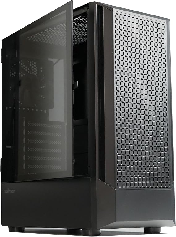 Zalman FIT Basic ATX Mid-Tower Desktop Computer Gaming PC Case | 1 x 120mm PWM Fan, High Airflow Mesh Front Panel, 360mm AIO Radiator Support