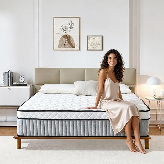 Omblix Queen Mattress 12 Inch,Hybrid Queen Size Mattress in a Box