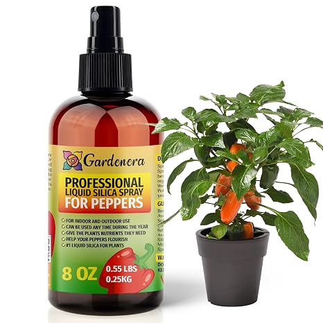 SUPERIOR Liquid Silica Boost Fertilizer and Supplement Spray for Peppers Plants Pre-Mixed, Ready-to-Use Liquid Silicon Plant Superfood Mist for Indoor & Outdoor Plants 8oz