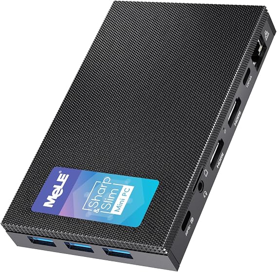 MeLE Quieter3C Fanless Mini PC, N5100 16GB 512GB, USB-C, Triple Display