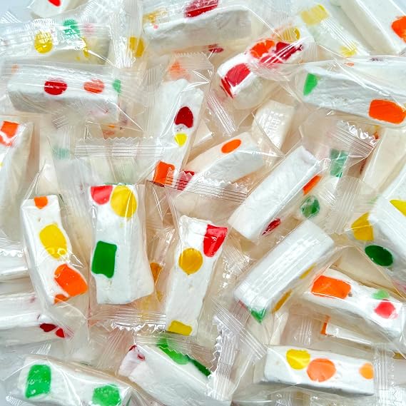 Jujube Nougat Candy, Fruity Jelly Bits, Chewy Candy, 9 Oz Bag | Individually Wrapped Candy, 25 Pieces