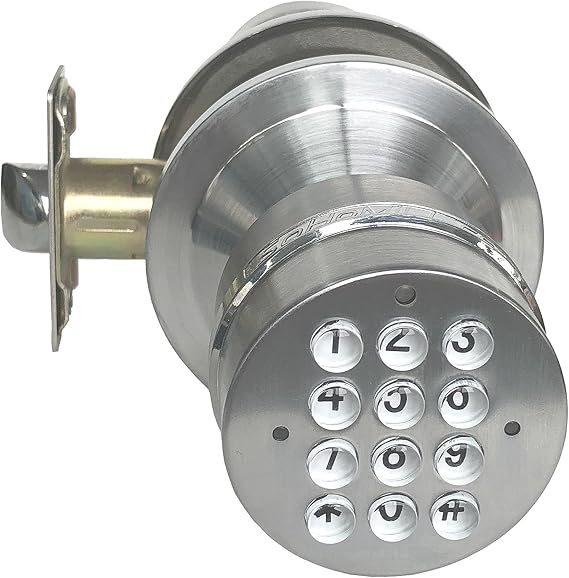 SoHoMiLL Electronic Door Knob (Spring Latch Lock; Not Deadbolt; Not Phone Connected), Single Front keypad YL 99, max Security