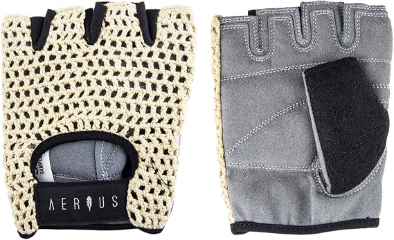 AERIUS Retro Mesh Short Finger Cycling Gloves - SO-392 (Natural - M)