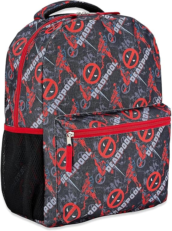 Marvel Comics School Backpack Spiderman Avengers Captain America Iron Man Hulk Allover Print Kids Bookbag for Boys