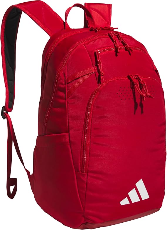 adidas Defender 5 Team Sports Backpack (33l), Power Red/White, One Size, Defender 5 Team Sports Backpack (33l) Durable Large Athletic Gym Laptop Travel Bag