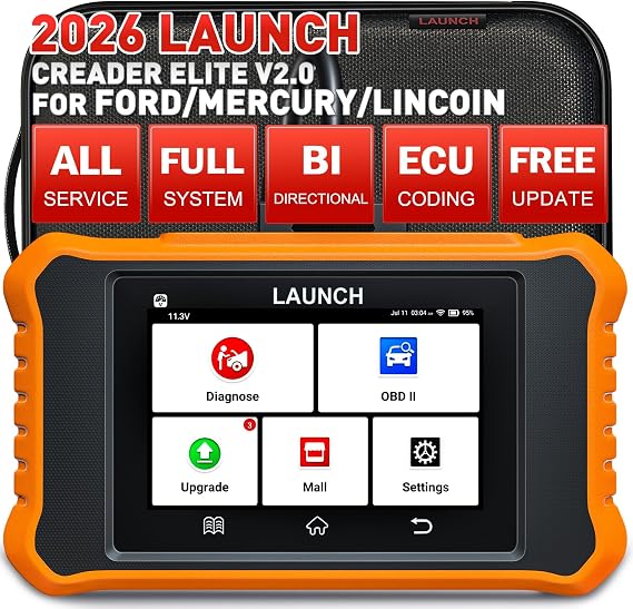 Launch X431 Creader Elite 2.0 for Ford OBD2 Scanner,BiDirectional Scan Tool