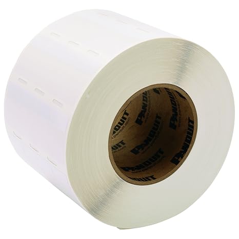Panduit S050X075VA1Y Label, Vinyl, White (Pack of 5000)