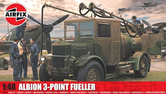 Airfix Model Set - A03312 Albion 3-Point Fueller Model Building Kit - Plastic Motor Vehicle Building Kit for Adults & Children 8+, Set Includes Sprues & Decals - 1:48 Scale