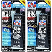 Permatex 82180 Ultra Black Maximum Oil Resistance RTV Silicone Gasket Maker, 3.35 oz. Tube, 2 Pack