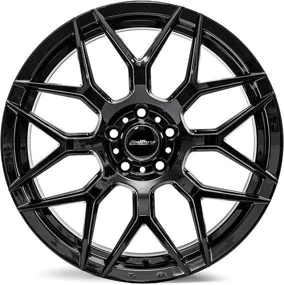 8x18 Wheels – 5x108 PCD, 73.1mm Centre Bore, 8J Width, Gloss Black – Compatible with Multiple Vehicles