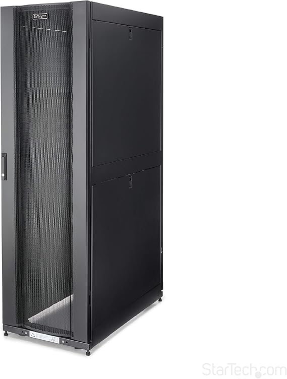 StarTech 42U 19in 4-Post Server Cabinet Kit, 35in Deep, 3307lb (RK4242BK24)