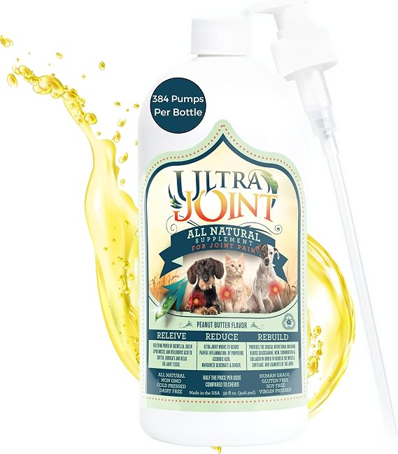 Ultra Joint - Liquid Joint Support Supplement for Dogs, 32 oz Bottle w/Pump