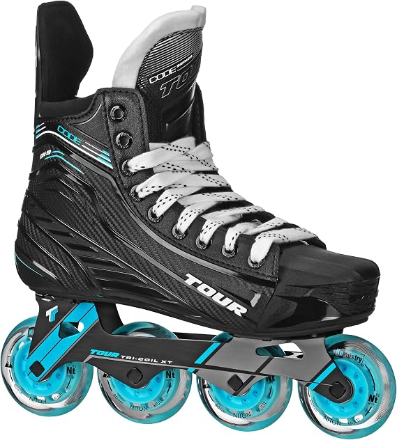 Tour Hockey Code DK9 Roller Hockey Skates, Black, Size 9