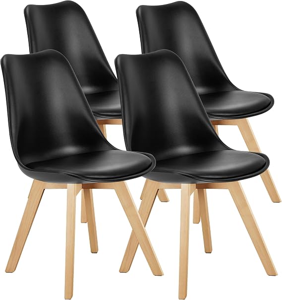 OLIXIS Dining Chairs Set of 4, PU Leather Accent Chairs for Living Room