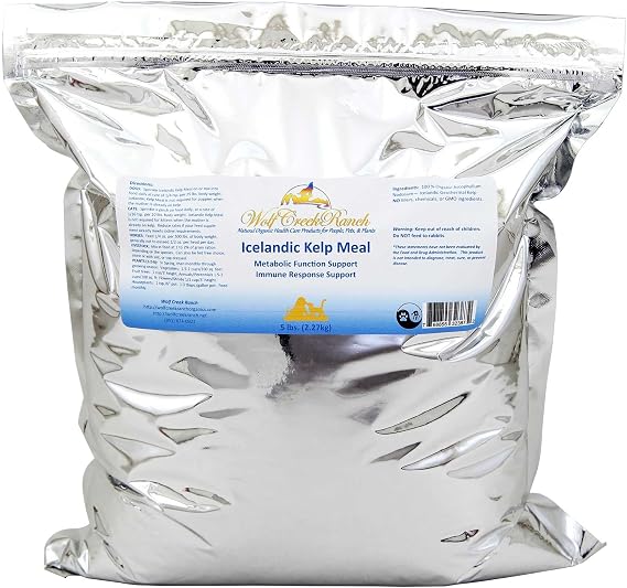 Wolf Creek Ranch Icelandic Kelp Meal - Loaded with Nutrients that Support Your Livestock Or Pet & A Natural Seaweed Fertilizer for Plants Icelandic Kelp Meal, 5lbs