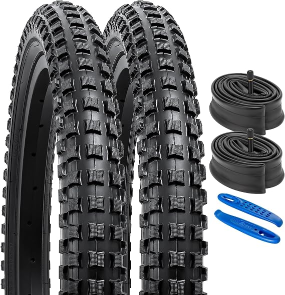 YUNSCM 2-PCS 20" Bike Tires 20x2.25/58-406 Compatible with Mountain Bike 20 x 2.25 20 2.25 MTB Bicycle Tires (Y-680)