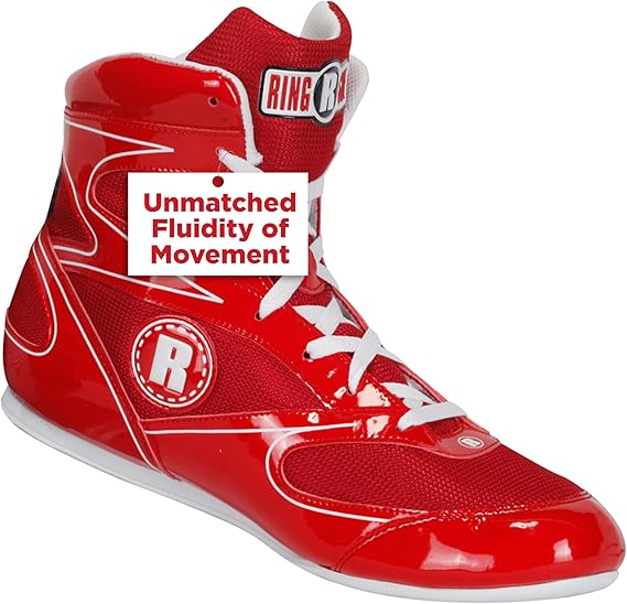 Ringside Undefeated Boxing Shoes, Synthetic Leather Shoes for Men and Women, Lightweight, High-Top Ankle Shoes for Boxing, Workout, Training, and Competition, Available in Different Sizes (2-13)