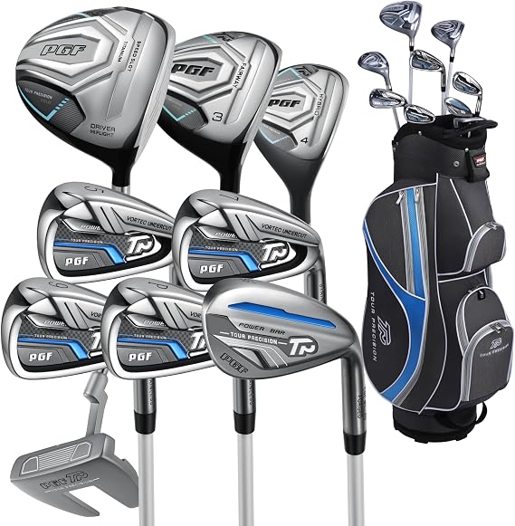 PGF Gold Tour Precision Complete Golf Club Package Set for Men & Women