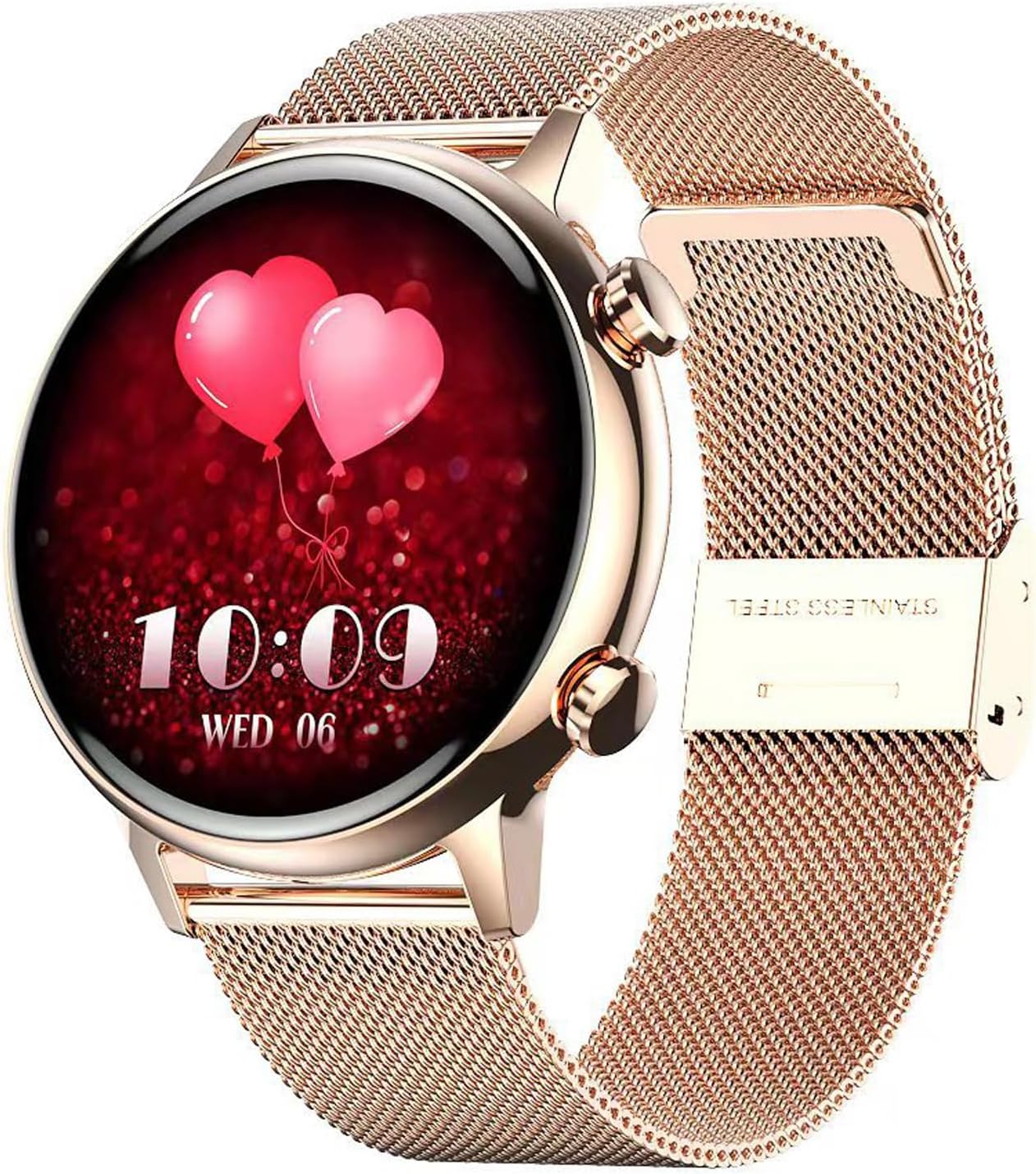 Kmccd Inteligente Mujer, 1.1'' AMOLED Smartwatch Mujer, Llamadas y Asistente Voz, 123 Deportes Modo Kmccd Deportivo para Android iOS, Silicone  White