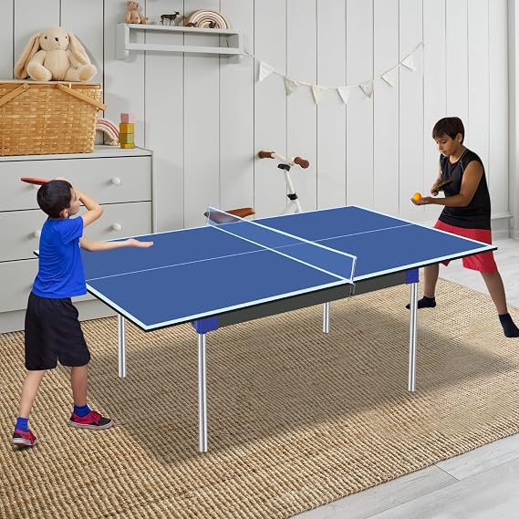 6/7/8/9Ft Mid-Size Ping Pong Conversion Top, Foldable Table Tennis Table Top with Net for Home Office