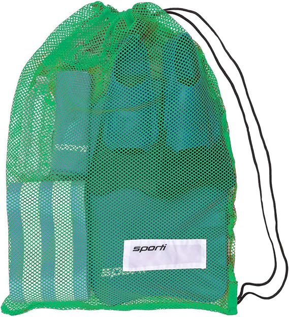 Sporti メッシュ巾着機器バッグ ケリーグリーン