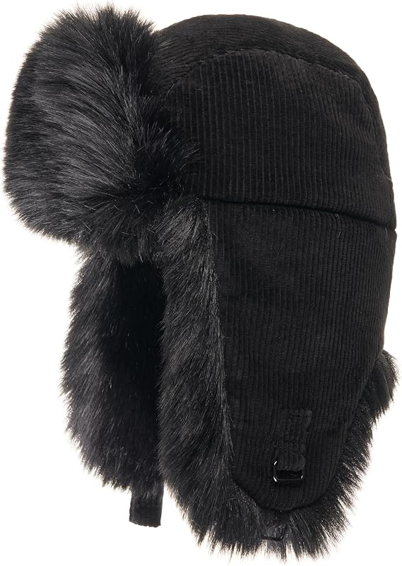 Futrzane Womens Corduroy Trapper Hat