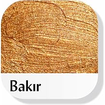 Multi-Surface Hibrit Akrilik Boya, 120ml, Su Bazlı, Ahşap Cam Seramik Metal Kumaş Plastik için (Metalik Bakır Bronz)