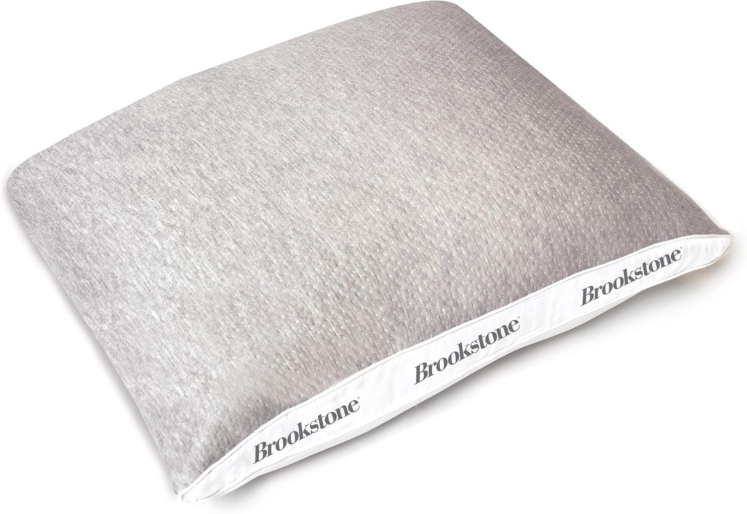Brookstone Charcoal Infused Bed Pillow - Pressure-Relieving Memory Foam Shell & Better Than Down Hypoallergenic Soft Fill Core - Soft & Supportive - Removable & Washable Cover