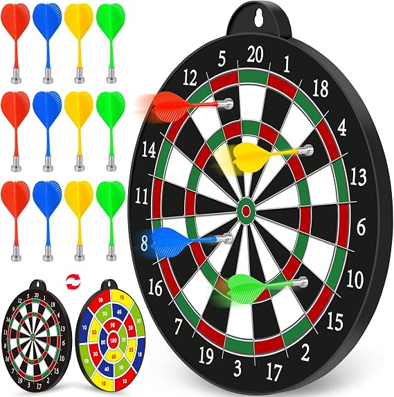 Dart Board - 12pcs Magnetic Darts - Excellent Indoor Game and Party Games