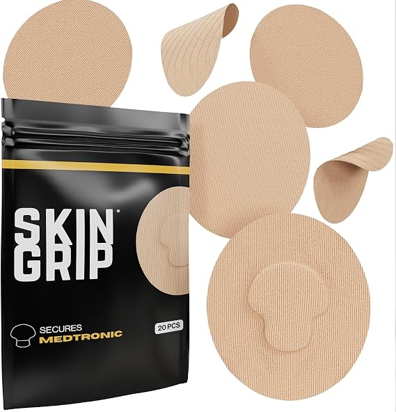 Skin Grip CGM Sensor Patches Compatible with Medtronic Guardian, 20 Pack
