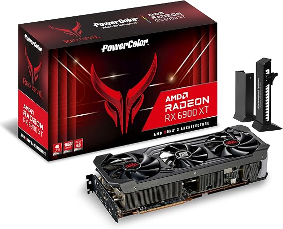 GIGABYTE PowerColor Red Devil AMD RadeonTM RX 6900 XT Gaming Graphics Card with 16GB GDDR6 Memory, Powered by AMD RDNATM 2, Raytracing, PCI Express 4.0, HDMI 2.1, AMD Infinity Cache