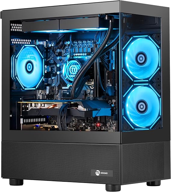 NINGMEI Prebuilt Gaming PC AMD Ryzen 7 5700X RTX 5060 8GB
