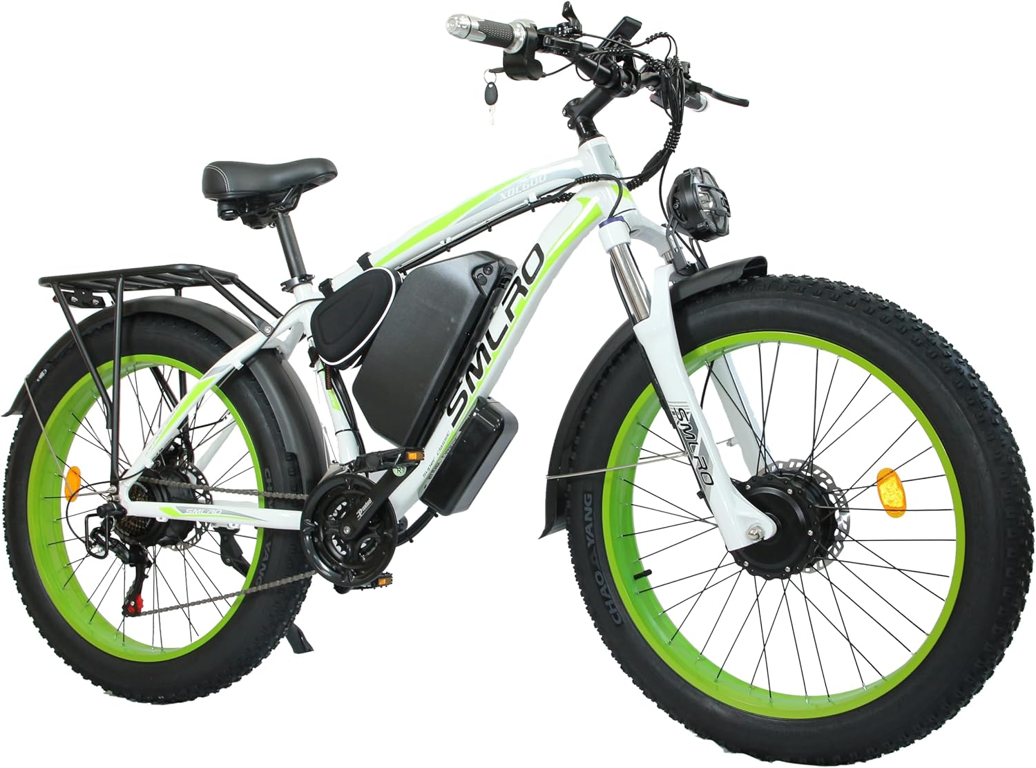 Electric Bike for Adults, Dual Motor AWD 2000W 35MPH Electric Bicycles, Removable Lithium Battery 48V22.4AH, 21-Speed with Ignition Lock Hydraulic Disc Brake