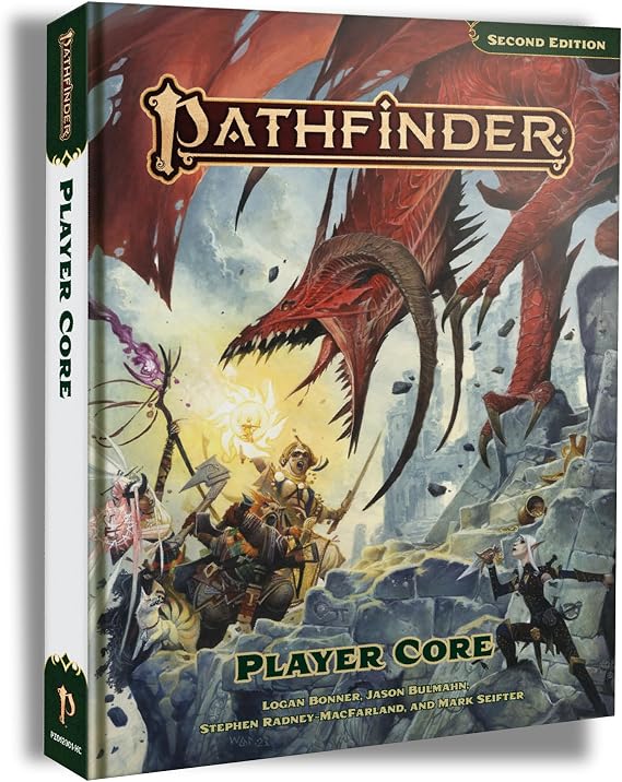 Pathfinder Player Core - Second Edition Remaster Hardcover Rulebook for Tabletop RPG, Complete Character Creation Guide with 8 Classes & Ancestries