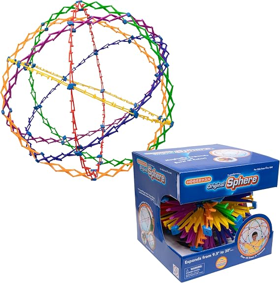 Hoberman Rings Expanding Sphere, STEM Sensory Toy, Ages 4+