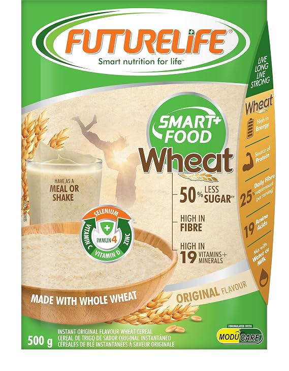 FUTURELIFE Smart Food | 500g/17.6oz | High In Protein | Gluten Free | Keto Friendly | High In Vitamins | High In Minerals | High In Fiber | (Wheat, 2 Count)