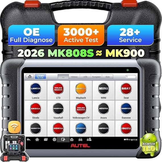Autel MaxiCOM MK808S Diagnostic Scanner Bidirectional Tool 28+ Services