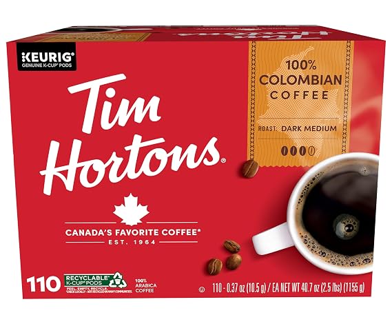 Tim Hortons 100% Arabica Colombian 110ct KCUPs