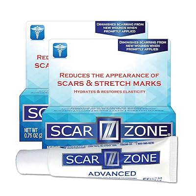 Advanced Scar Removal Cream - Scar Cream for Surgical Scars, Stretch Marks Removal, C Section & Fades Old & New 0.75 oz, Pack of 2