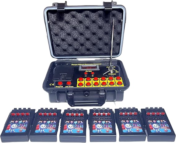 24 cue Remote Stage Lighting Effects, Fountain Effects Equipment, LED Effect Controller for Stage Event and Wedding Event