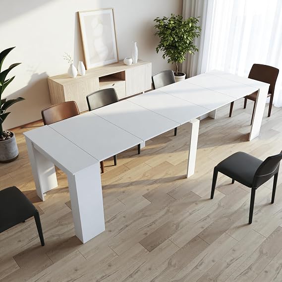 Expandable Dining Table for 6-10 People, Space Saving Transformer Table