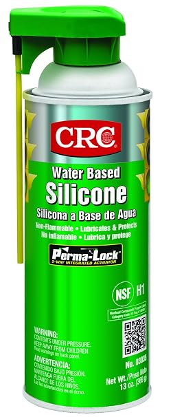 CRC Water Based Silicone 03035 [Pack of 12] 13 Wt Oz., Heavy Duty Silicone Lubricant w/Perma-Lock 2-Way Integrated Actuator