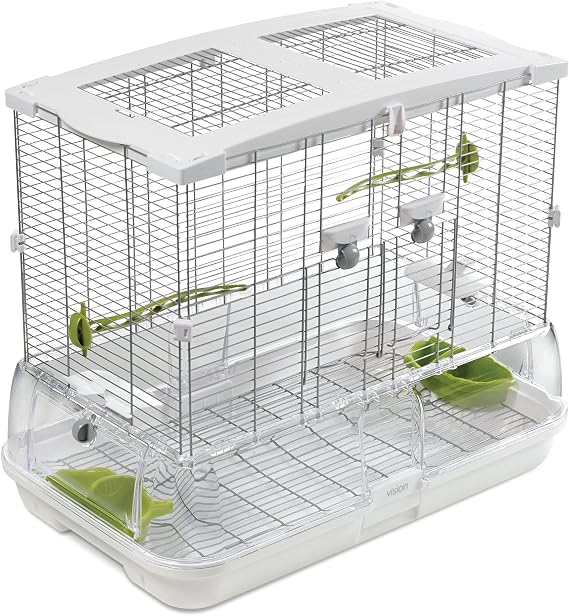 Vision M01 Wire Bird Cage, Budgie, Birdhouse for Canary Birds, Medium Size