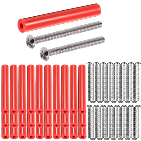Electrical Outlet Box Extender Kit,Electrical Outlet Spacers, 60 Pack Electric Box Receptacle Extender Kit Include 30 Pieces Round Switch Spacers and 30 Screws for Fixing Outlets