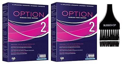herr Option 2 Perm, Damage-Free Waving Lotion for Color-Treated Hair, Curly, with Natural lSOamine, Pack of 2
