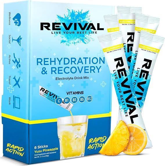 Revival Rapid Rehydration Electrolytes Powder | High Strength Sachet Drink