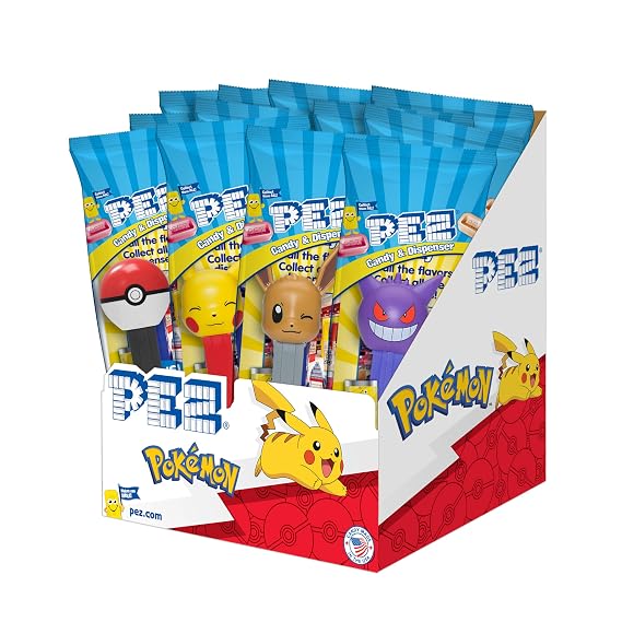 Pokemon PEZ Dispensers Party Pack, 12 Count Individually Wrapped