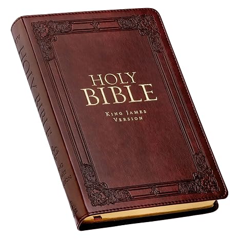 KJV Holy Bible, Standard Size Faux Leather Red Letter Edition Thumb Index & Ribbon Marker, King James Version, Saddle Tan (KJV Deluxe Gift Editions)